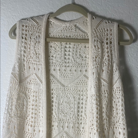 Chelsea & Theodore Crochet Knit Long Cardigan – Boho Vibes – Size M - Picture 3 of 7